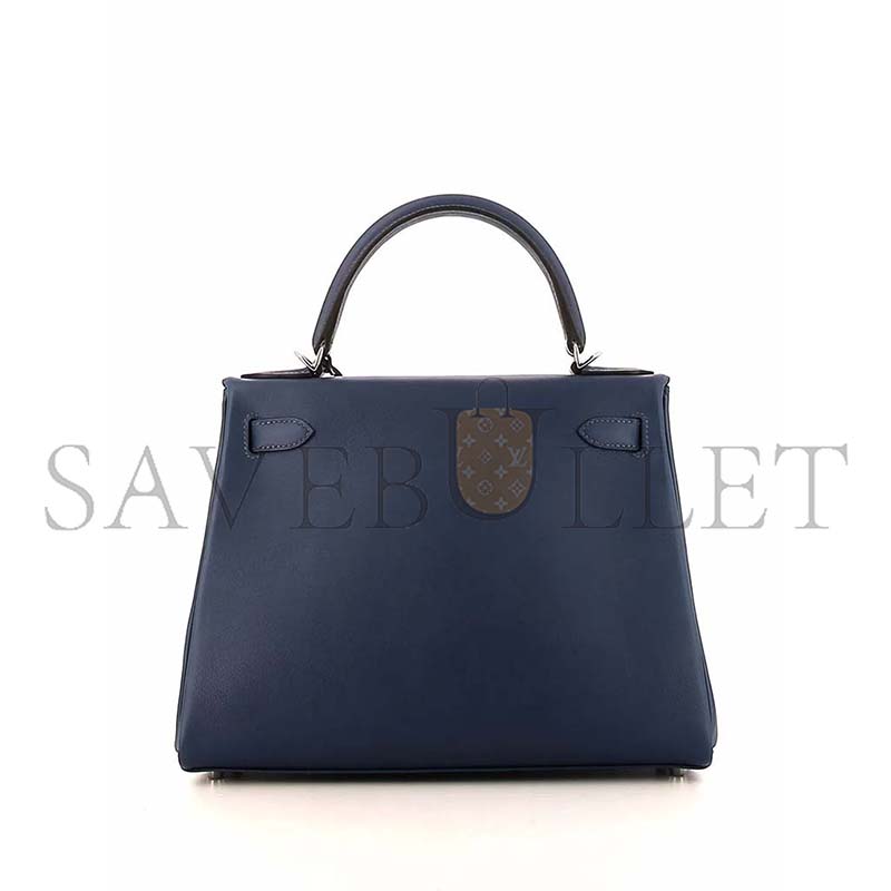 HERMÈS MASTER KELLY 28 VORMANDUM NAVY SILVER (28*22*10cm) 